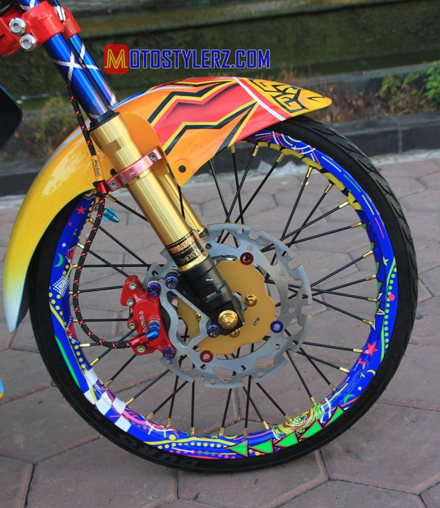 Modifikasi Suzuki Satria FU : Kaki Depan (Digauli Sok Trusty)
