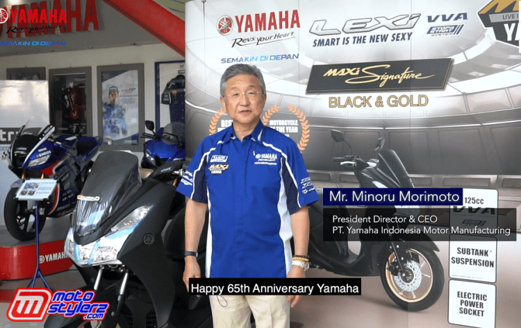 Minoru Morimoto (President Director & CEO PT YIMM-) Menyampaikan Pesan Khusus Ultah Yamaha Di Tahun 2020