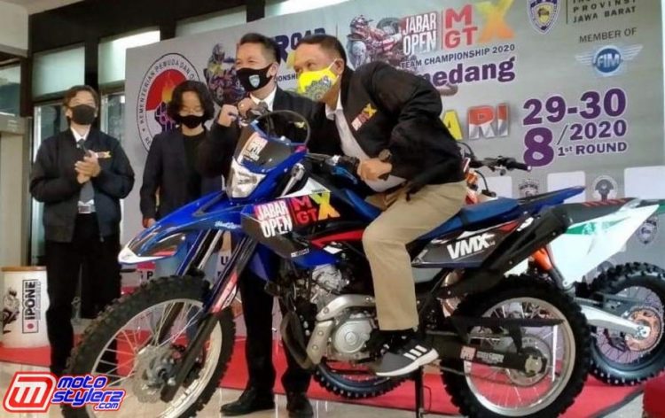 Menpora Zainudin Amali Bersama H. Fachrul Sarman (Ketua Pengprov IMI Jabar)-Siap Dukung Penuh Jabar Open Motocross & Grasstrack 2020