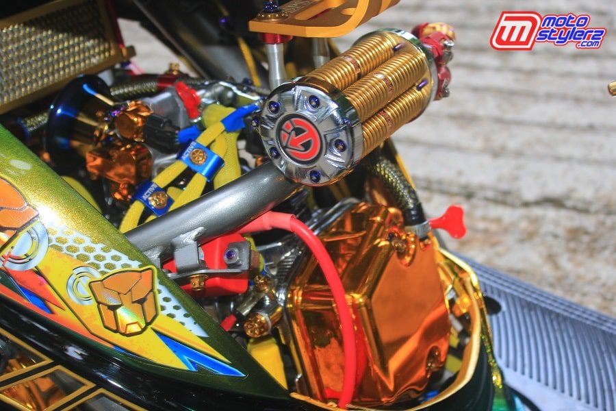 Engine-Glamour Variasi, Gold Krom Diaplikasi