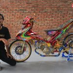Hari Setiadi (Modifikator Jawara Petshop) Bareng Kreasi Ajib Jupiter MX Racing Style