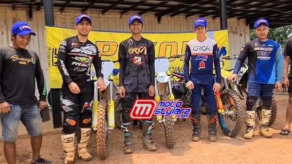 Para atlet cabor Motocross kontingen DKI Jakarta Farhan Hendro, Azim Zulfikar, Rafli Razab, Muhammad Arsenio Algifari, Racha Prabu, Ray Faizul Anwar.