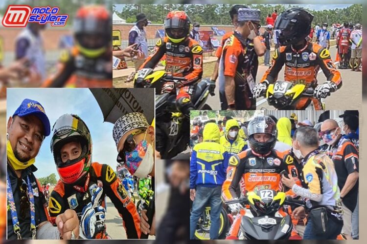 Rey Ratukore, AM Fadli, Aldi Hendra dan Wahyu Aji saat bertanding pada cabor Balapmotor PON XX Papua