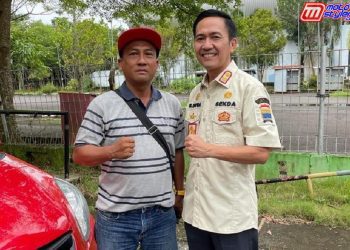 Ratu Dewa (Kanan) Meninjau Langsung Persiapan Event Drag Race & Drag Bike Di Sirkuit Jakabaring Bareng Hendry Dunant (Promotor AGP Sport Club)