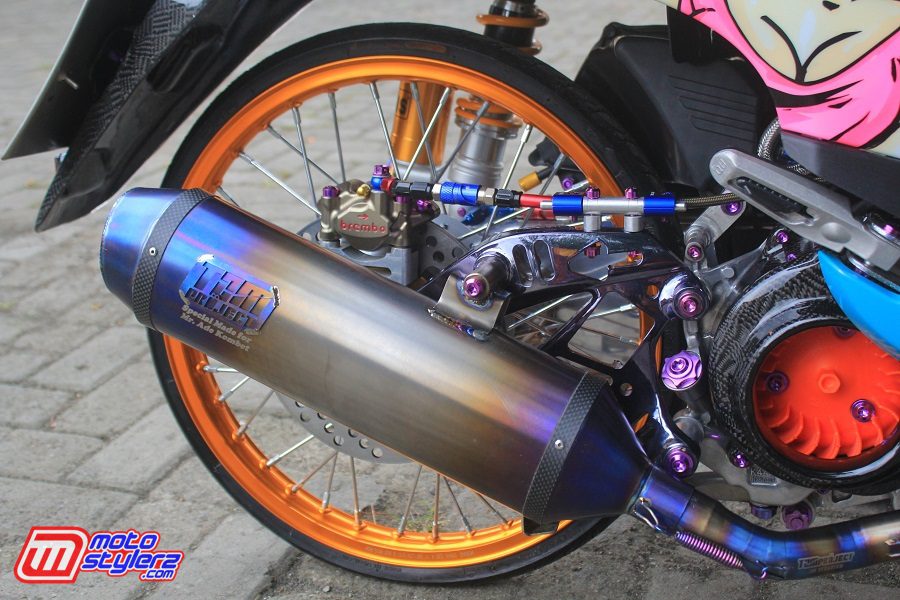 Knalpot TZM Project Titanium-Dongkrak Penampilan Modifikasi Semakin Special