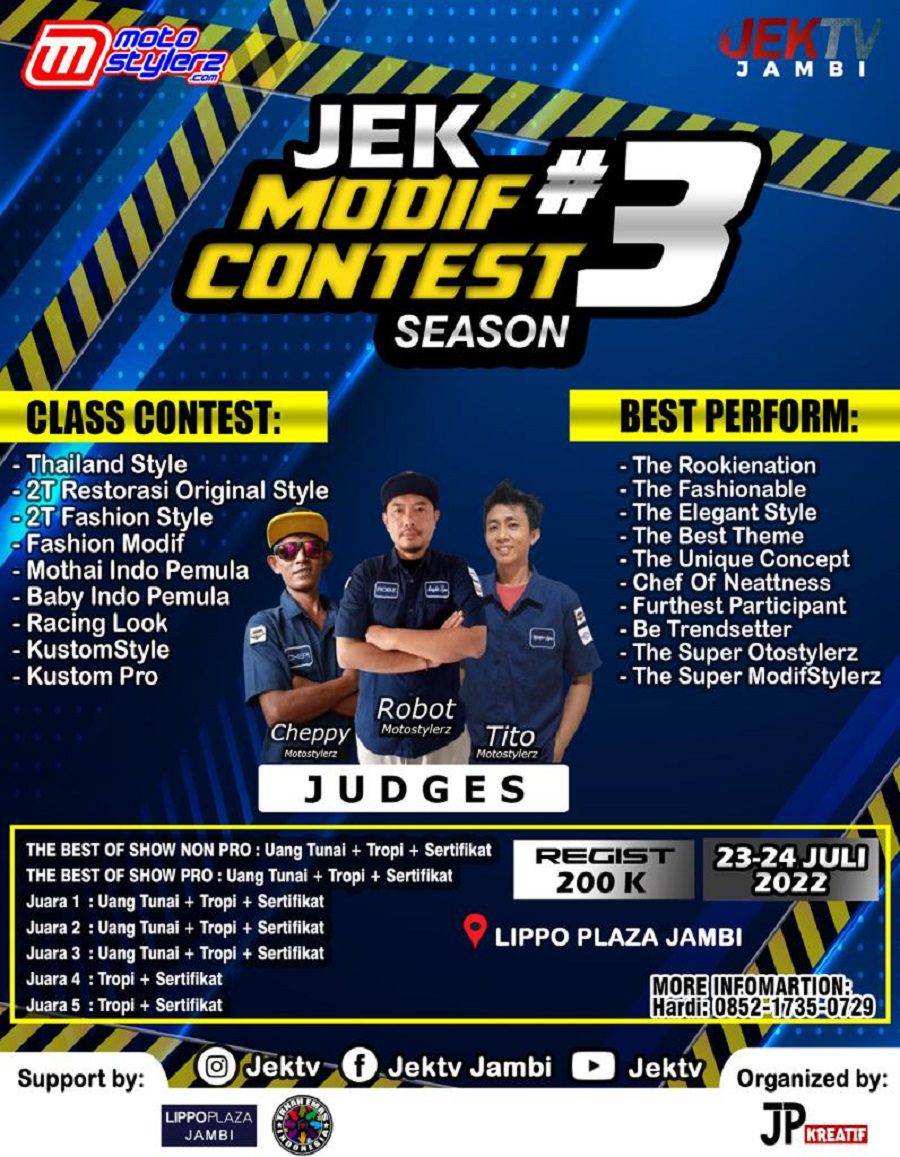 Berikut 9 Category Jek Modif Contest #3 Tahun 2022