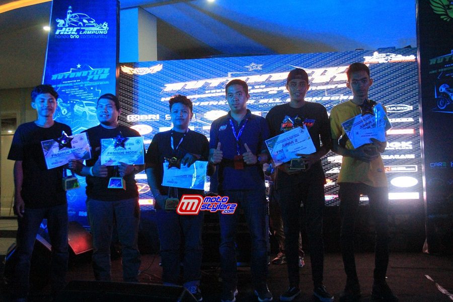 Raiyen (Kabiro Sumbagsel Motostylerz) & Pemenang Fashion MOdif