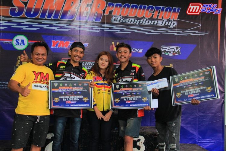 Robby Rizaldi (JU Matic Mix Rider), Anggi Gianturi (JU Matic Pemula) serta Lutfi Bocil (JU Cornerrace Pemula) Dapat Hadiah Istimewa Dari YM Racing Sinexo