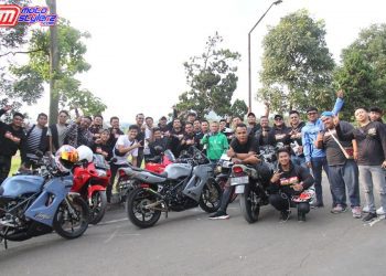 Keluarga Besar KNJM Garut Ramaikan Perhelatan Drag Bike Cimahi