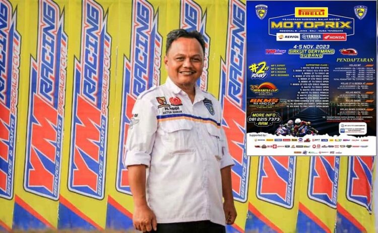Yodi Rustandi, S.Sos Kembali Meraih Mandat Pentaskan Seri Kedua Motoprix (Subang)