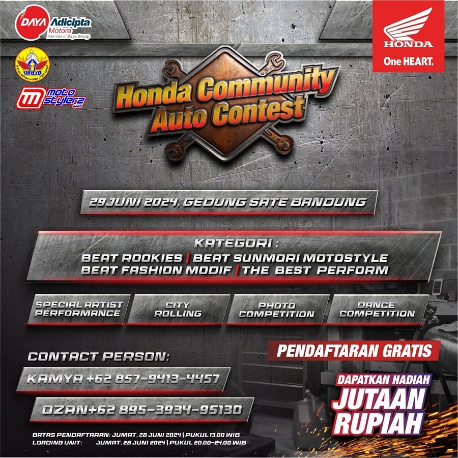 Honda Community Auto Contest (Bandung), Hadirkan Kategori Khusus Honda Beat 