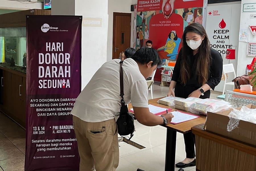 Rayakan Hari Donor Darah Sedunia, Daya Group Bekerja Sama dengan PMI Kota Bandung