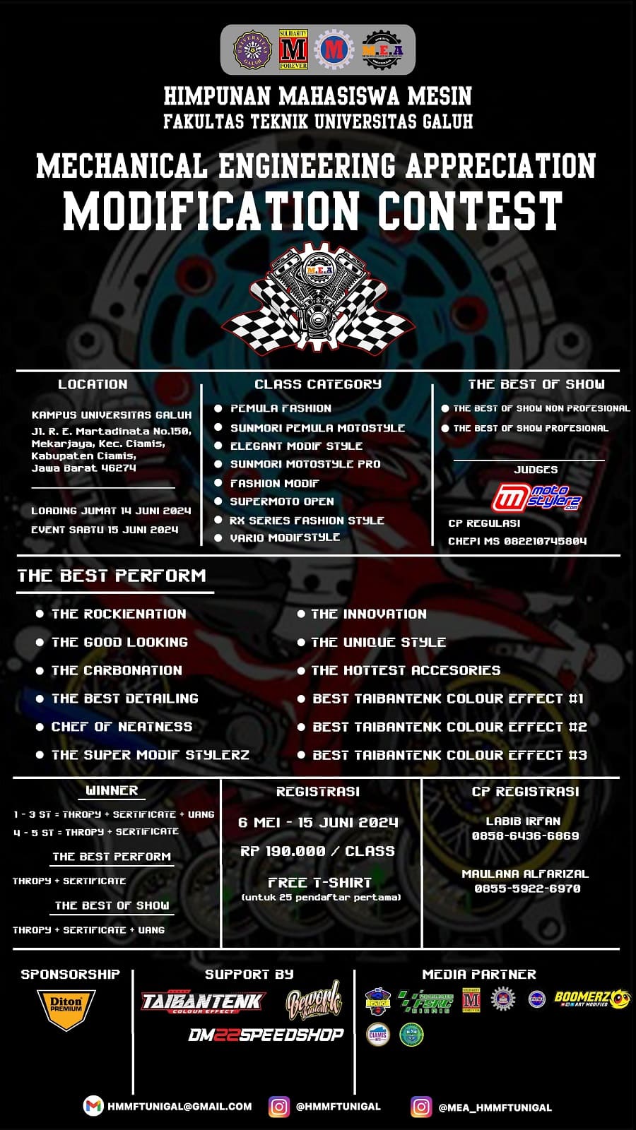 Taibantenk Colour Effect Siapkan 3 Hadiah Khusus Di Motocontest MEA HMM Unigal Ciamis