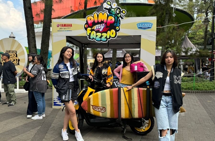 Yamaha Fazzio Modifiest Mantab Dihelat di Kota Bandung