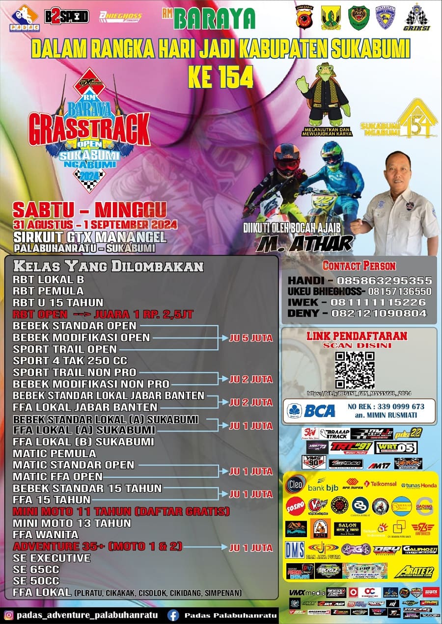 Grasstrack Open Sukabumi Ngabumi Siap Hadirkan 7 JU & Hadiah Menarik