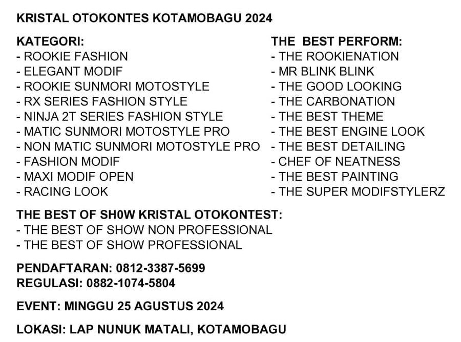 Kristal Otokontes Kembali Menyapa Istimewa Modifmania Kotamobagu