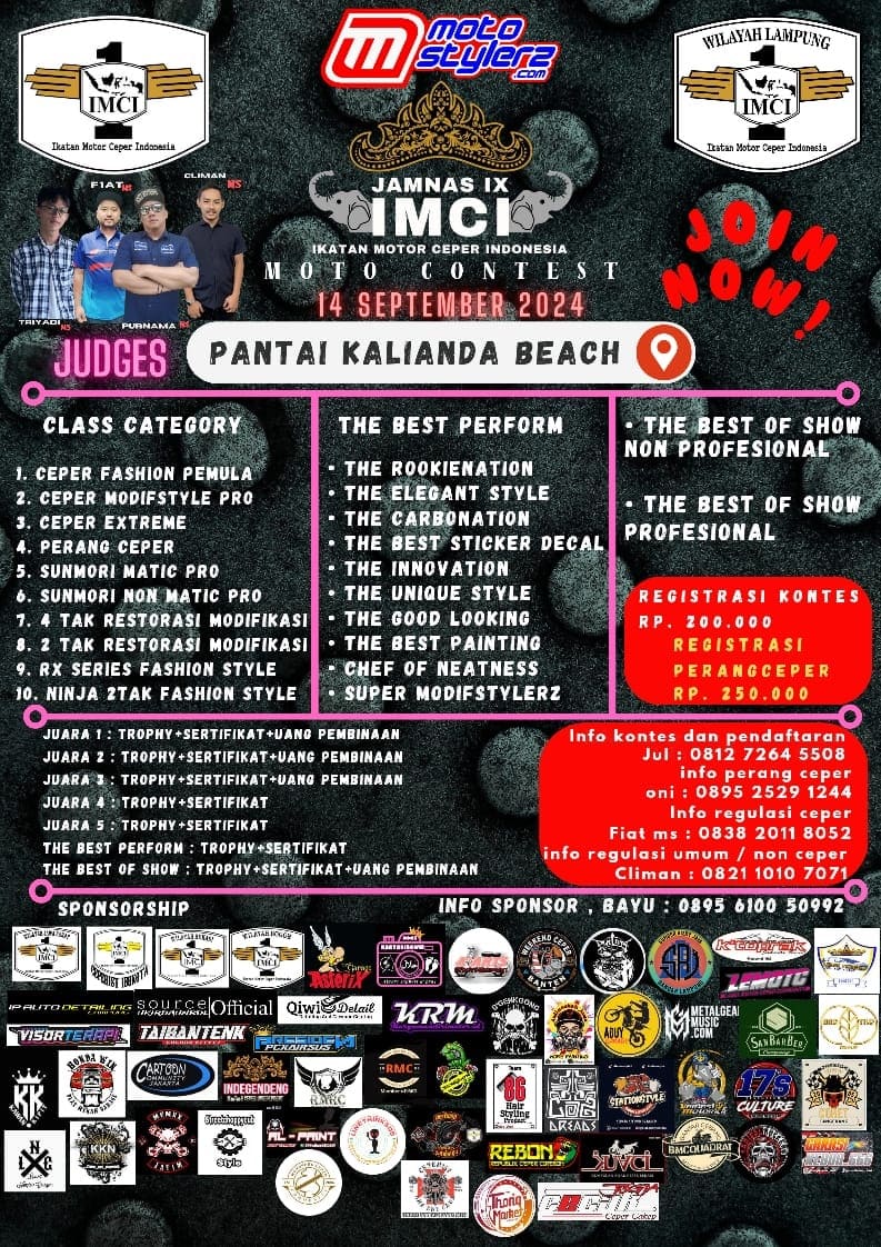 Jamnas IX IMCI (Lampung) Siap Hadirkan Kemeriahan Bareng Motocontes Hingga Hiburan Berkelas