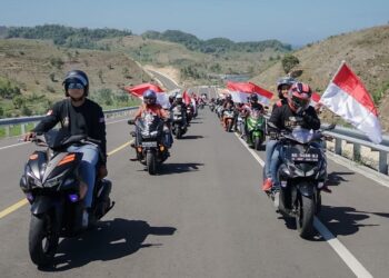 Peringati HUT RI, Komunitas Yamaha Touring Ke Pantai Sine