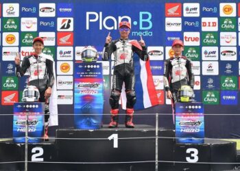 Badly, Pebalap Astra Honda Cetak Podium Perdana di Thailand Talent Cup 2024