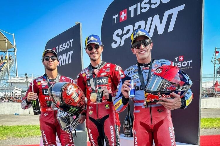 Duo Ducati Lenov Juarai Sprint Race MotoGP Mandalika