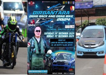 Dirgantara Drag Race & Drag Bike Palembang (14-15 Des 2024) Hadirkan Lima Juara Umum