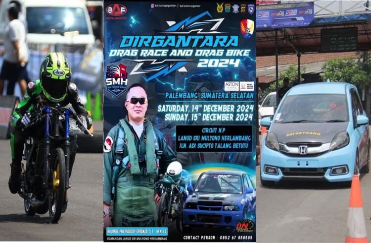 Dirgantara Drag Race & Drag Bike Palembang (14-15 Des 2024) Hadirkan Lima Juara Umum