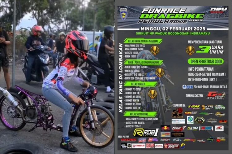 Andry Dry & LGM Speed Bakal Kemas Fun Race Drag Bike Pemula Rookie (Indramayu) 2 Feb 2025