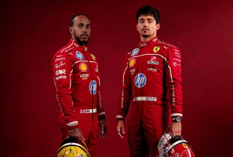 Hamilton & Leclerc Pamer Seragam Baru Ferarri