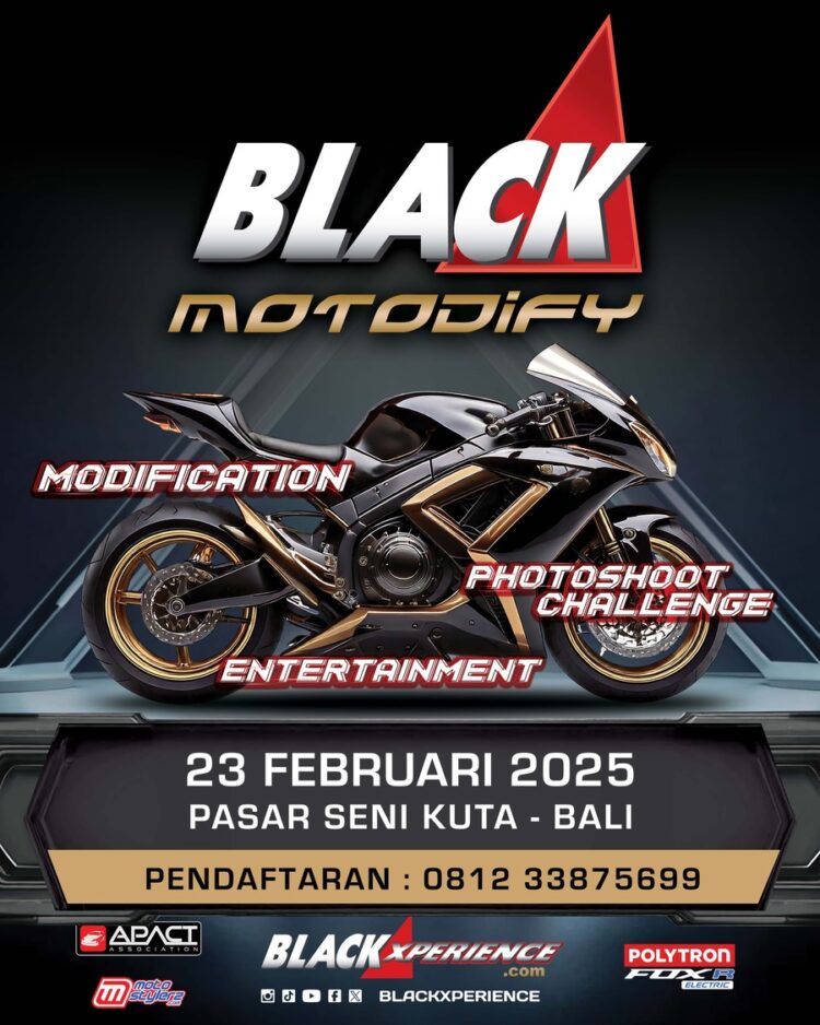 Black Motodify Dihelat di Pasar Seni Kuta Bali (23 Feb), Berikut Jadwalnya