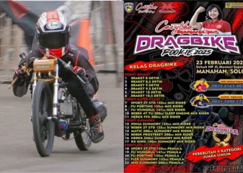 Casytha Manahadap Drag Bike Rookie Dipentaskan Pekan Ini di Manahan Solo