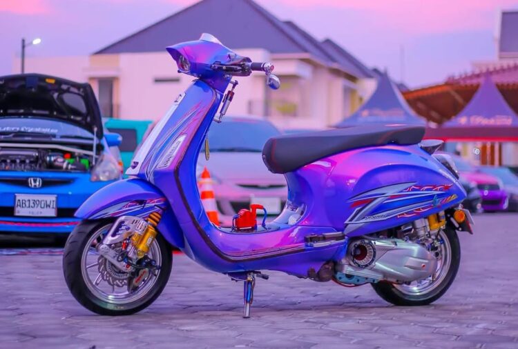 Vespa Sprint 2020-Klaten: Ramuan Modifnya Memang Bikin Paten
