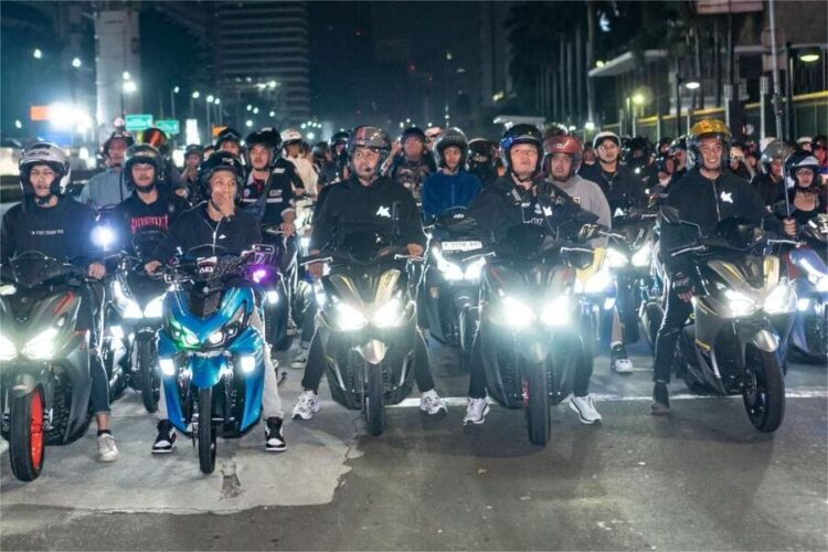 Ribuan Bikers Aerox Getarkan Jakarta di Malam Hari