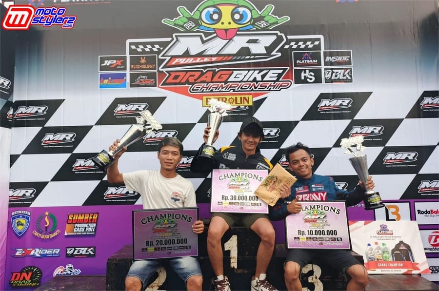 Grand Final MR Puley Drag Bike (Cimahi) Pentasakan Sukses 580 Stater, Total Rp 60 Juta Digelontorkan Cash Bagi Tiga JU